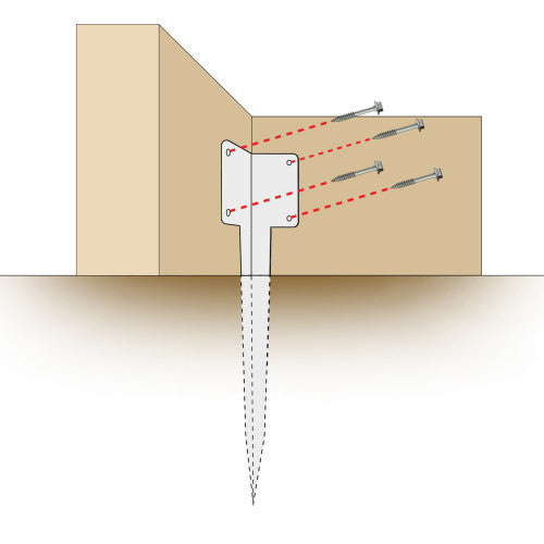 No.4713 SleeperSecure Single Sleeper Corner Support Spike [Box of 20]